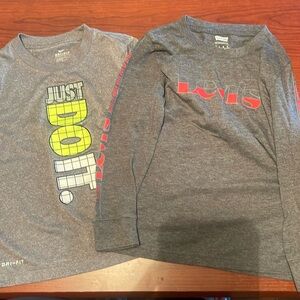 Bundle used t shirts short and long sleeve size 7